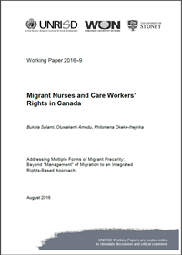 Migrant Nurses and Care Workers' Rights in Canada